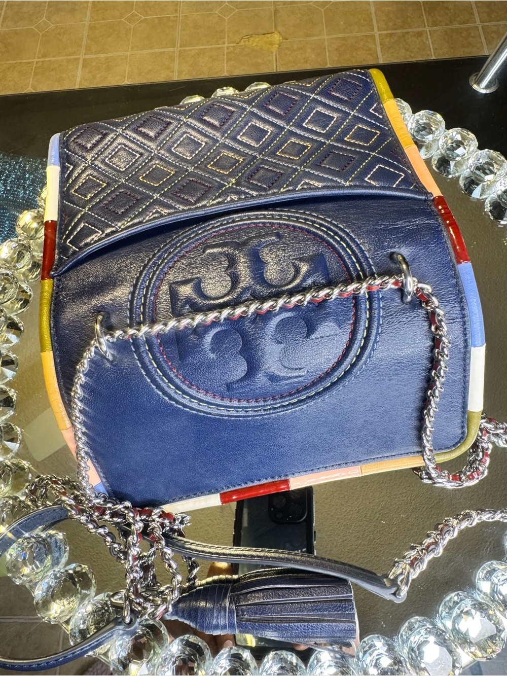 Tory Burch Fleming Small Piping quilted leather shoulder bag - Picture 12 of 14